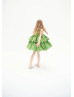Lovely Green Taffeta Bubble Flower Girl Dress